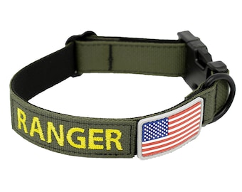 1" Basic Personalized Tactical Dog Collar