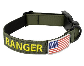 1" Basic Personalized Tactical Dog Collar