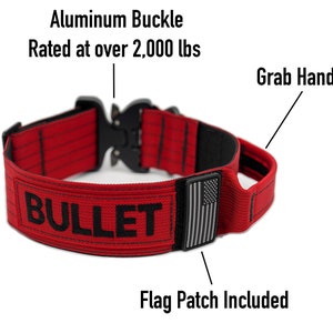 2&quot; Extreme Personalized Tactical Dog Collar with Grab Handle