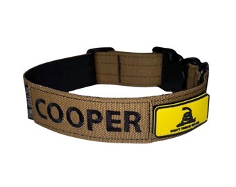 Custom 1.5" Tactical Dog Collar with Polymer Clasp