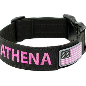 1.5" Personalized Tactical Dog Collar with Plastic Buckle