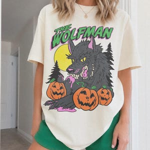 The Wolfman Werewolf T-shirt | Halloween Pumpkin Horror Graphic