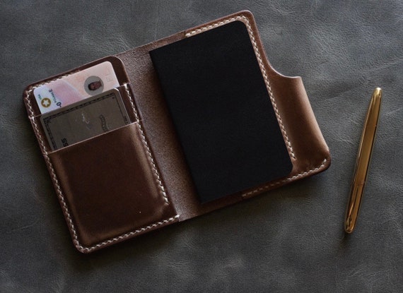 Horween Leather Notebook Wallet Natural Chromexcel Moleskine | Etsy