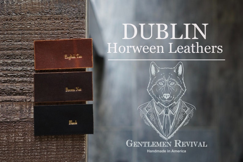 Horween Leather Men's compact wallet Dublin leather card holder wallet Slim bifold wallet minimalist wallet Front pocket lWallet image 6