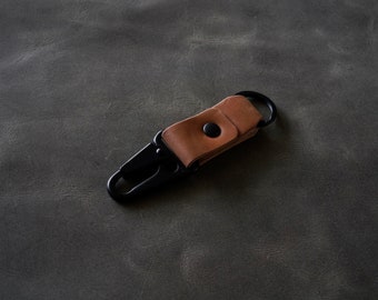 Horween Shell Cordovan keychain | lever snap leather key chain |  shell cordovan leather key fob