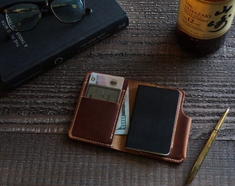 Horween Leather notebook Wallet, Horween EDC wallet, Moleskine Volant notebook wallet