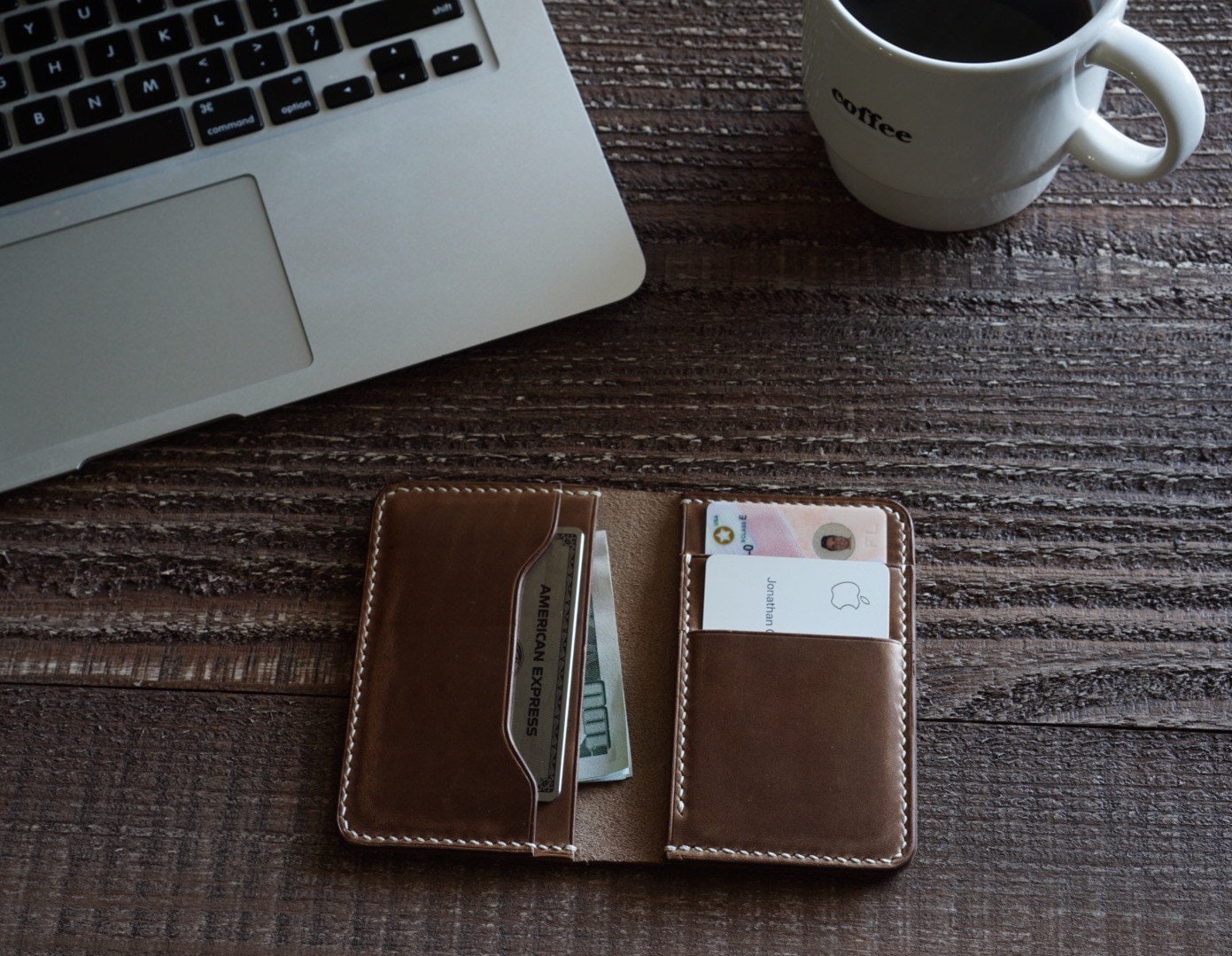 小物 HORWEEN CHROMEXCEL LEATHER / MINI WALLET Horween Leather Men's Compact Wallet | Chromexcel Leather Card