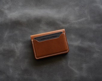 Italian Leather Front Pocket Wallet | Handmade 3 pocket Card Case Wallet | Minimalist style slim leather wallet | Slim leather bifold wallet