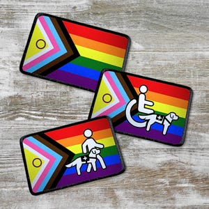 Disability inclusive Steppish Pride Patch: Intersektionalität LGBTQIA + Hook Patch