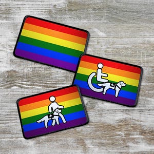 Disability inclusive Pride Aufnäher: LGBTQIA + Intersectionty Hook Patch