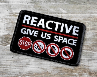 Reactive Dog Patch: "Give Us Space" Advocacy Vest Patch (10x6cm)