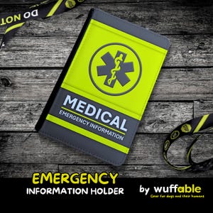 Medizinischer Notfallinformationshalter | Medizinischer Ausweishalter | Versicherung Dokumente | Liste der Medikamente | Taschenorganizer