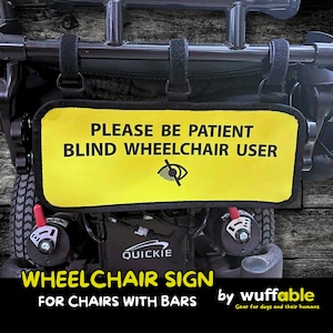 Individuell angefertigtes Schild für Rollstühle: Personalisierte Unterstützung, Accessible Design