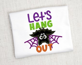 Let's Hang Out Personalized Halloween Shirt for Boys, Halloween Spider, Spider Shirt, Boys Shirt, Boys Bodysuit, 1st Halloween Shirt