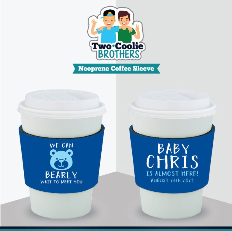 Baby Shower Neoprene Coffee Sleeve Customized Baby Shower Favors and Gifts Twinkle Twinkle Little Star Welcome Baby Emma 2020