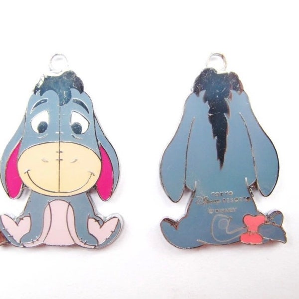 Large Eeyore Charms for Bracelets - Donkey Cartoon Charm - 2 pc Charms - DIY Charms- Create Your Own Earrings - Jewelry Making Charms