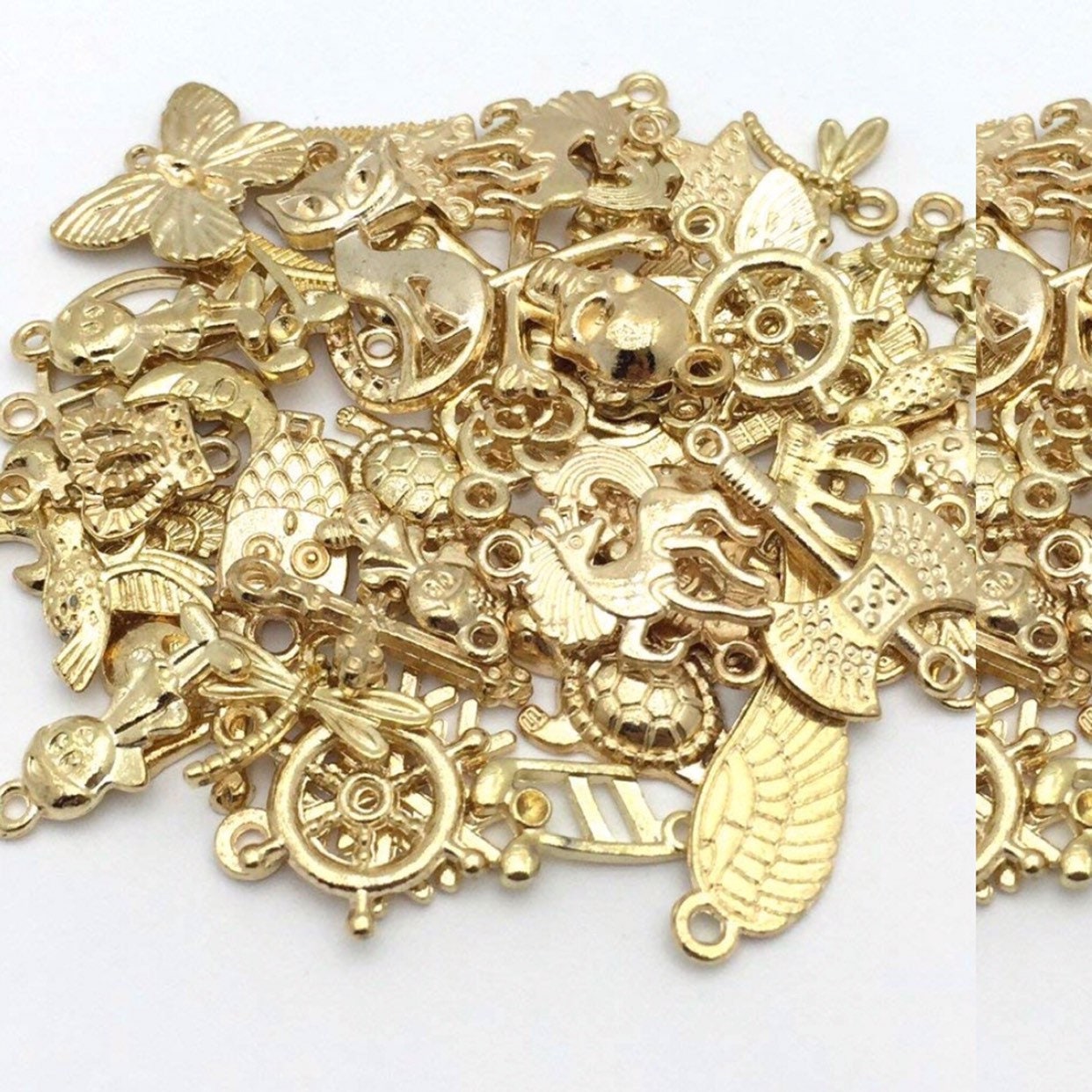 Bulk Gold Charms Wholesale Charms 50 pc Charms for Etsy