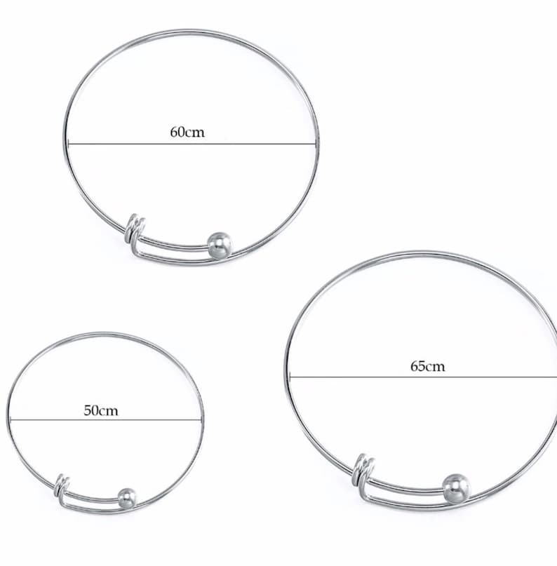 Adjustable Bracelets Bracelets in Bulk 2.4 in Bulk Bracelet For Charms Wholesale Bangle Stainless Steel Bracelets Screw End Ball