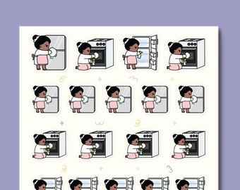 Fridge Cleaning Planner Stickers For Planners/ Journals/  DIY Scrapbooking