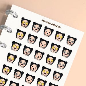 Pegatinas de planificador con estado de ánimo sorprendente, pegatinas de estado de ánimo sorprendente para diarios, álbumes de recortes, planificación de recuerdos, calendarios, cuadernos, planificación, registro diario