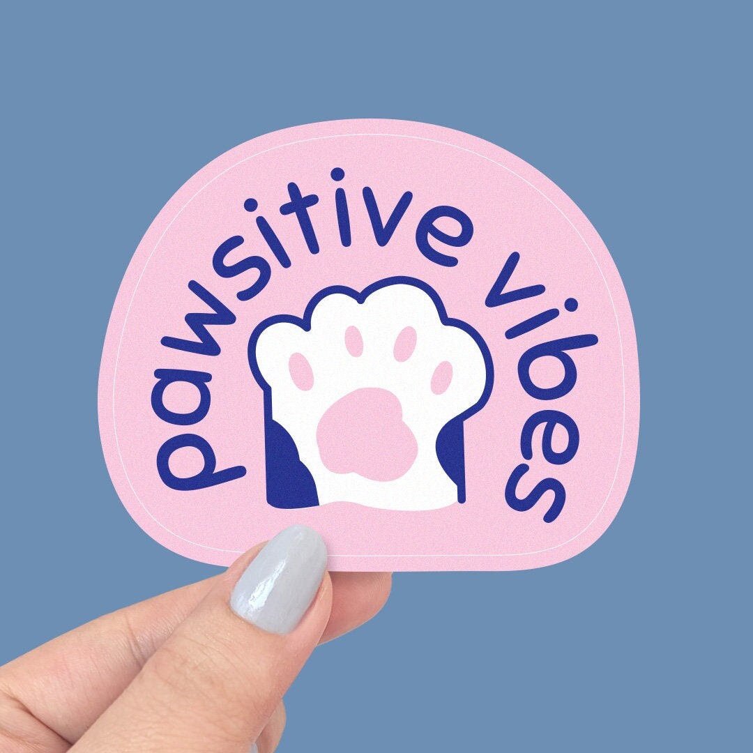 Pawsitive Vibes Waterproof Vinyl Decal Sticker Perfect For Laptop pawsitive-vibes-waterproof-vinyl-decal-sticker-perfect-for-laptop