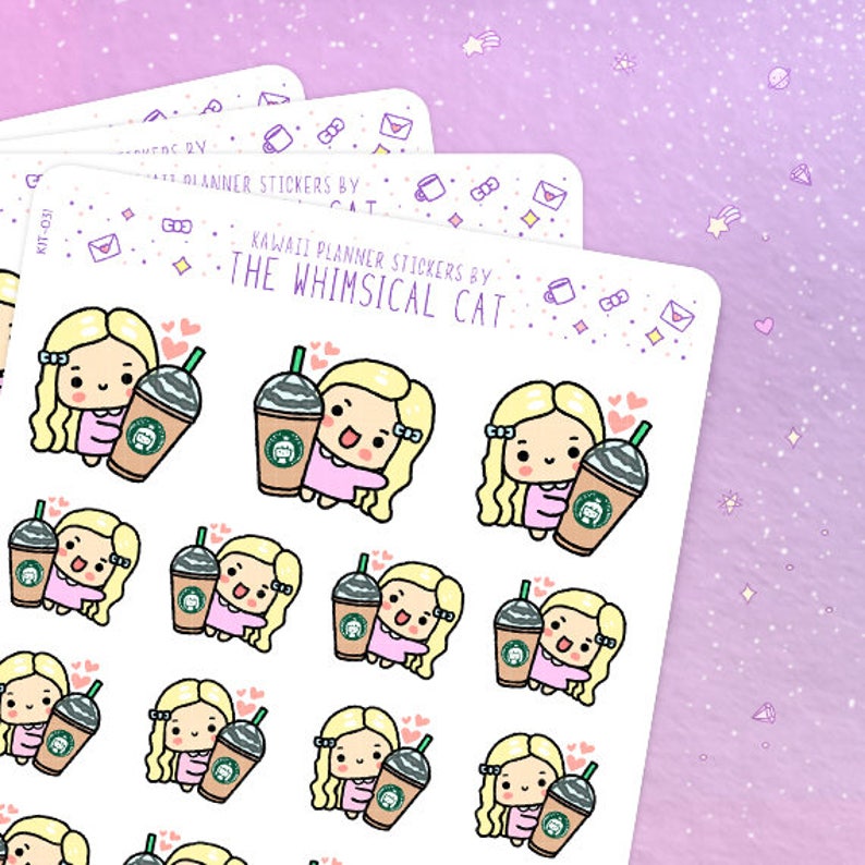 Kaffee Frappe Sticker Schokolade Frappe Aufkleber Eistee Kaffee Frappe Sticker Schokolade Frappe Aufkleber Eistee