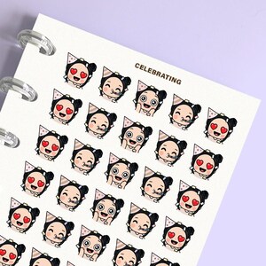 Adesivos de planejador de comemoração, adesivos de humor de comemoração para diários, scrapbooking, planejamento de memória, calendário, cadernos, planejamento, diário