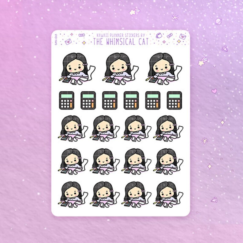 Accounting Planner Sticker Accounting Stickers Budgeting Etsy