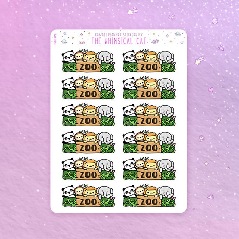 Zoo Planner StickersZoo Visit Stickers Zoo Planner Stickers | Etsy