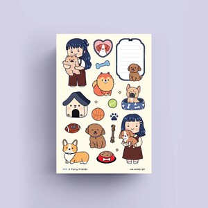 Adesivi decorativi per diario a forma di cane, foglio di adesivi per diario a forma di fragola, elementi essenziali per il diario, decorazioni per planner, adesivi per scrapbooking