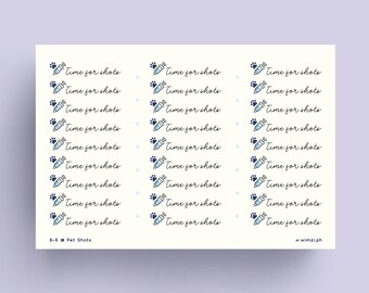 Time for Shots-Transparent Stickers for Planners, Journals, DIY Scrapbooking, Memory Planning Notebooks, Planning and Journaling Essentials