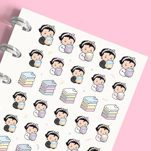 Wasplannerstickers vouwen, huisklusjes wasstickers voor tijdschriften, scrapbooking, geheugenplanning, kalender, planning, journaling