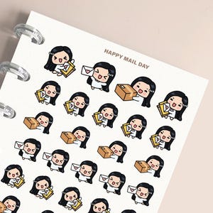 Stickers voor Happy Mail-planner, stickers voor tijdschriften, doe-het-zelf-scrapbooking, geheugenplanning, kalender, notitieboeken, planning, journaling, EC