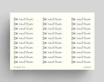 Nail Trim - Transparent Stickers for Planners, Journals, DIY Scrapbooking, Memory Planning Notebooks, Planning and Journaling Essentials