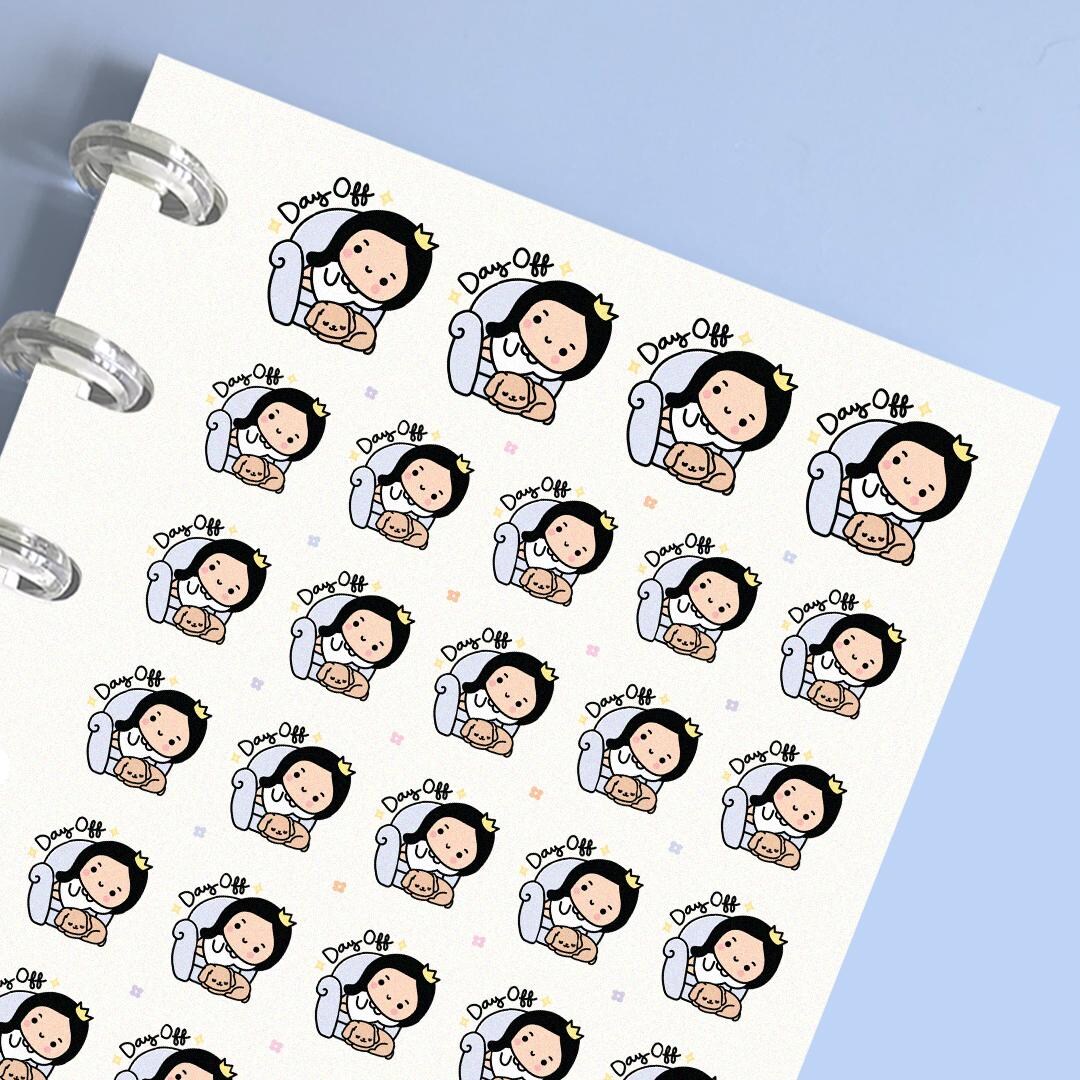 Day off With Dog Planner Stickers, Rest Day Stickers for Journals ...