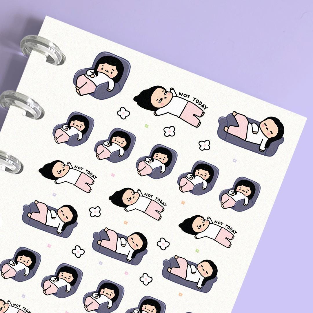 Not Coming Sticker Not Today Planner Stickers, Stickers for Journals, DIY Scrapbooking ...
