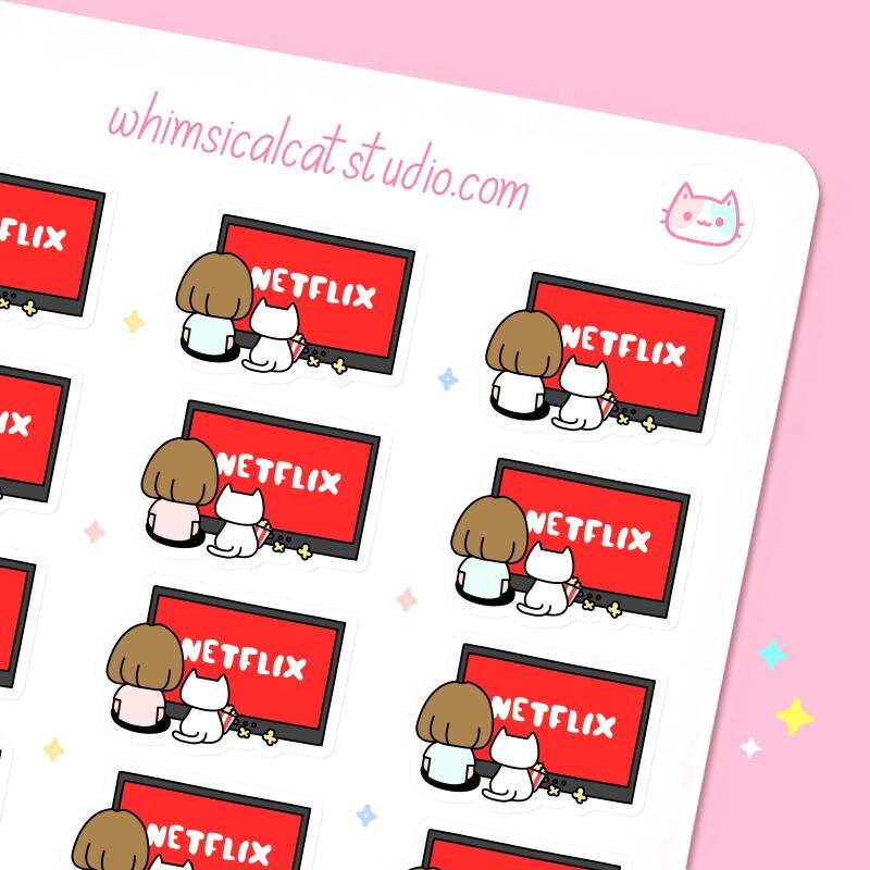 Netflix Planner Sticker Sheet For Planners/ Journals/ Bujo/ | Etsy