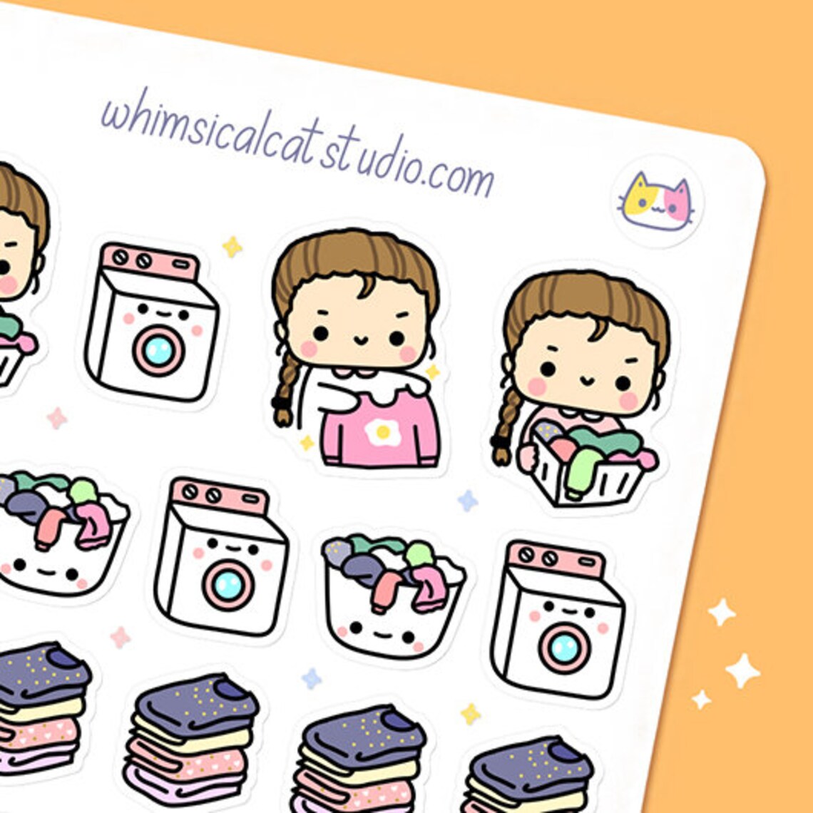 Laundry Planner Stickers Laundry Stickers Kawaii Laundry | Etsy