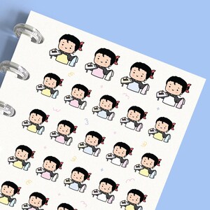 IJzeren kleding huisklusjes plannerstickers, stickers voor tijdschriften, scrapbooking, geheugenplanning, kalender, notitieboekjes, planning, journaling