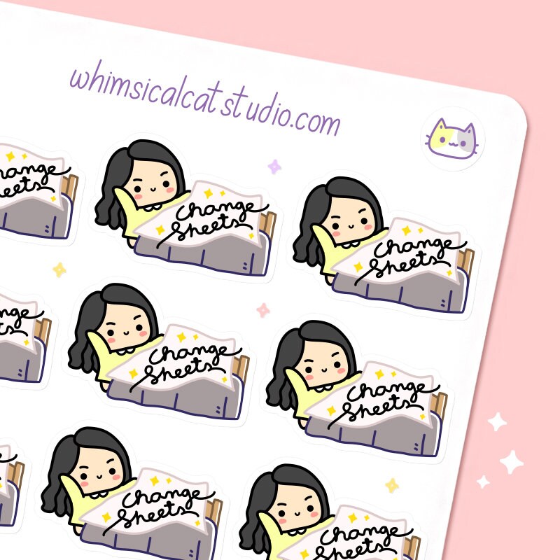 Change Bed Sheet Stickers Bed Sheet Stickers Change Bed | Etsy