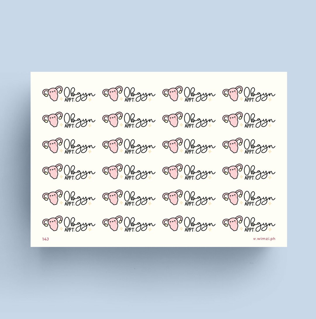 Obgyn Appointment Transparent Sticker for Planner Journals - Etsy