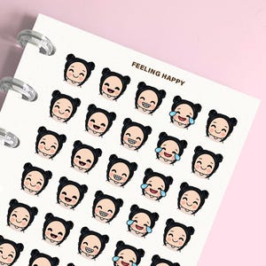 Stickers pour agenda Feeling Happy, Stickers Happy Mood pour journaux, Scrapbooking, Planning de la mémoire, Calendrier, Cahiers, Planning, Tenir un journal