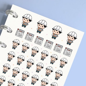 Techniker Planner Aufkleber, Niedliche Techniker Aufkleber für Journals, Scrapbooking, Speicherplanung, Kalender, Notizbücher, Planung und Journaling