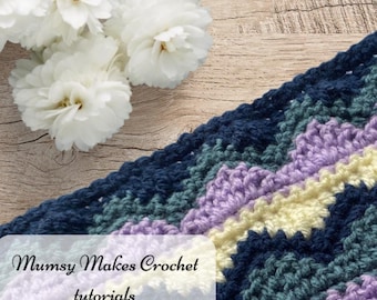 Winter Solstice blanket crochet pattern in 5 sizes - DIGITAL DOWNLOAD