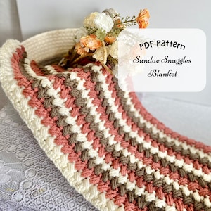 Patrón de crochet para manta Sundae Snuggles en 5 tamaños - DESCARGA DIGITAL - Mumsy Makes Crochet