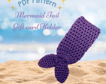 Mermaid gift card holder | Crochet Pattern| printable crochet pattern