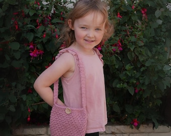 Crochet Girls Handbag Pattern: Easy Beginner Purse (PDF Download)