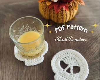 Skull Coaster Crochet Pattern: Halloween Decor (PDF Pattern)