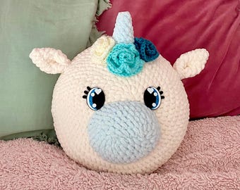 Crochet Unicorn Pillow Pattern: Kawaii Bedroom Decor (PDF Pattern)