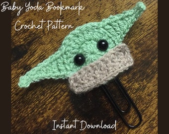 Alien Bookmark crochet Pattern, DIY gifts, bookmark, baby alien, printable crochet pattern